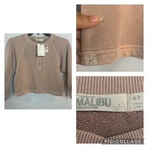 Barefoot Dreams Youth Sweater Top size 6/7 NWT